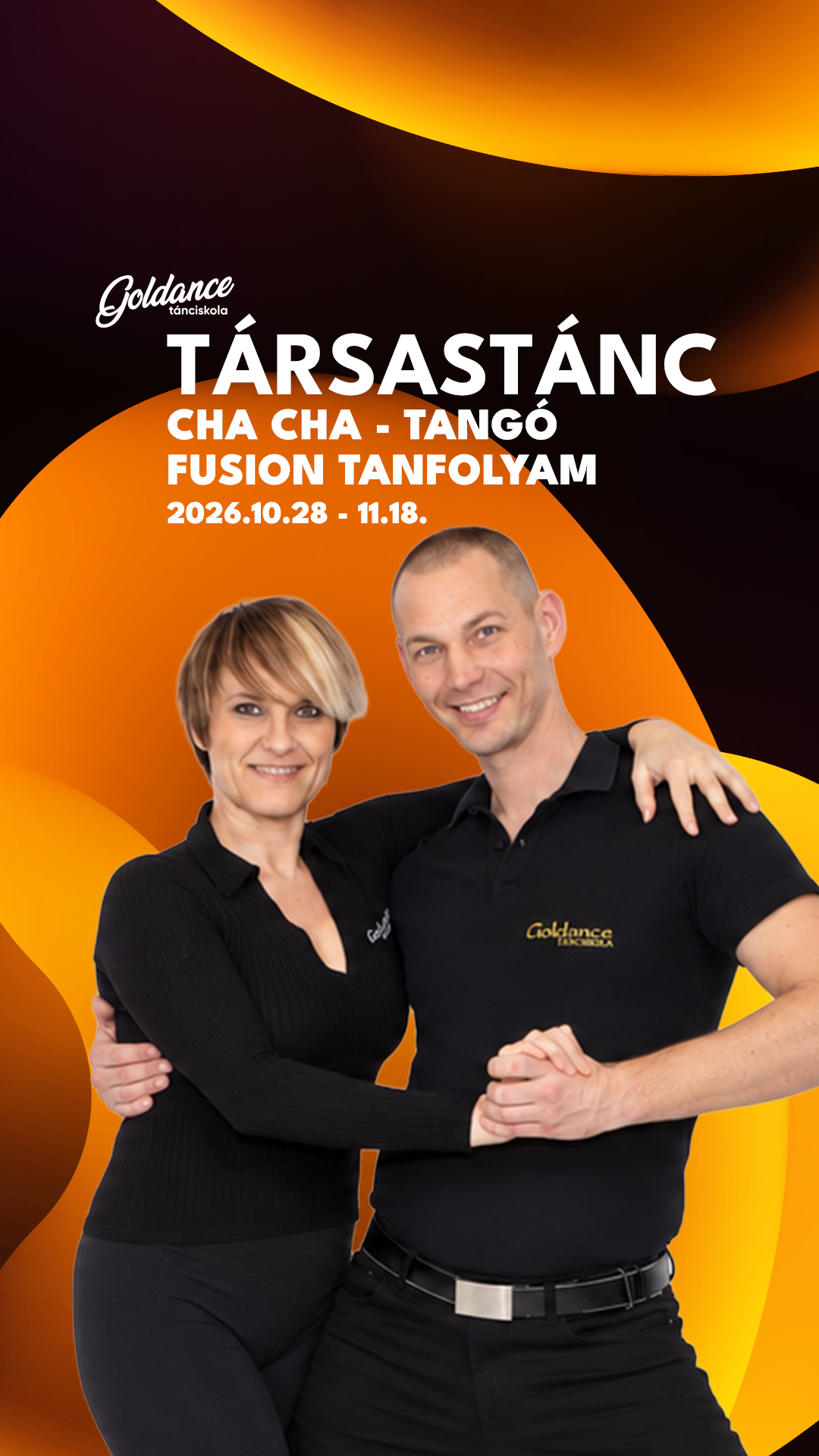 Társastánc Cha cha - Tangó Fusion tanfolyam (26.10.28 - 11.18.) | Goldance Tánciskola
